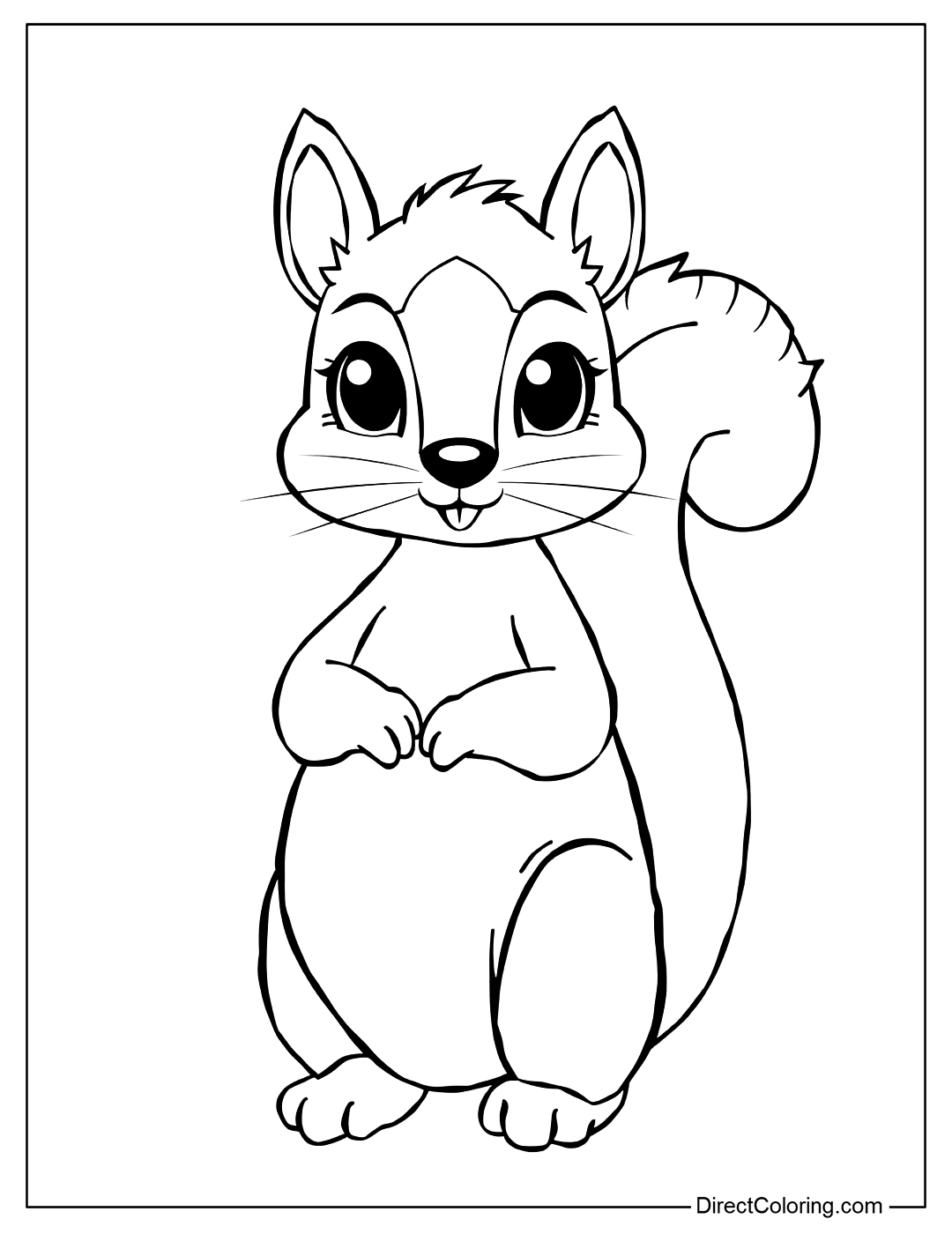Simple Squirrel Coloring Book